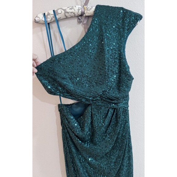 Ieena for Mac Duggal 42022 Cutout Waist One Shoulder Dress Size 4 New MSRP $398 - Picture 6 of 11